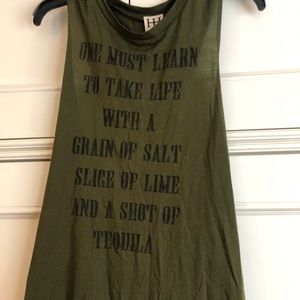 Army green muscle tee // Never worn!